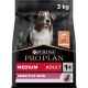 Purina Pro Plan Sensitive Skin Medium Adult Hundefutter, Lachs, 3 kg