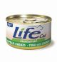 Thunfisch, Huhn und Rind, 85 g.